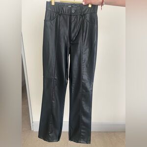 Zara Black Faux Leather Pants🖤 Size S
